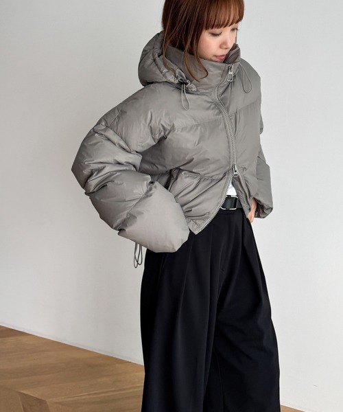 LA5036 新品タグ付き バルマン ショートダウンジャケット グレー L. ザ・ノース・フェイス THE NORTH FACE メンズ アウトドアカジュアル