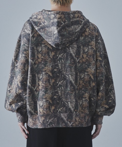 SLICK（スリック）の「【SLICK/スリック】Camouflage Print Double Zip Parka/カモフラージュスウェットダブルジップパーカー / ヘビィーウェイト/セットアップ（パーカー・メンズ・ウッドランド/リアルツリーカモ・1/2/3）」の17枚目の写真