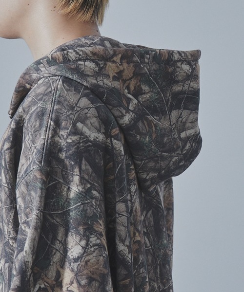 SLICK（スリック）の「【SLICK/スリック】Camouflage Print Double Zip Parka/カモフラージュスウェットダブルジップパーカー / ヘビィーウェイト/セットアップ（パーカー・メンズ・ウッドランド/リアルツリーカモ・1/2/3）」の8枚目の写真