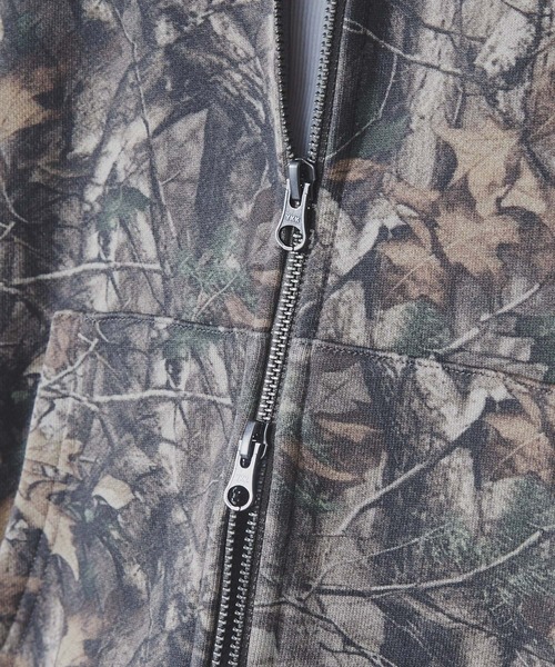 SLICK（スリック）の「【SLICK/スリック】Camouflage Print Double Zip Parka/カモフラージュスウェットダブルジップパーカー / ヘビィーウェイト/セットアップ（パーカー・メンズ・ウッドランド/リアルツリーカモ・1/2/3）」の9枚目の写真