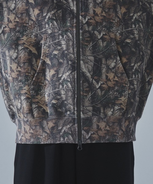 SLICK（スリック）の「【SLICK/スリック】Camouflage Print Double Zip Parka/カモフラージュスウェットダブルジップパーカー / ヘビィーウェイト/セットアップ（パーカー・メンズ・ウッドランド/リアルツリーカモ・1/2/3）」の16枚目の写真