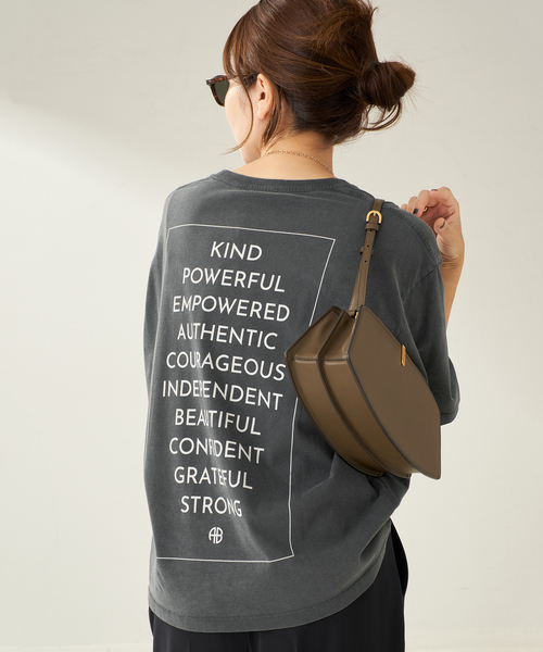 plage(プラージュ)の「ANINE BING / アニービン RUDY TEE EMPOWERMENT Tシャツ(Tシャツ/カットソー・レディース・ブラック系その他・FREE)」の1枚目の写真