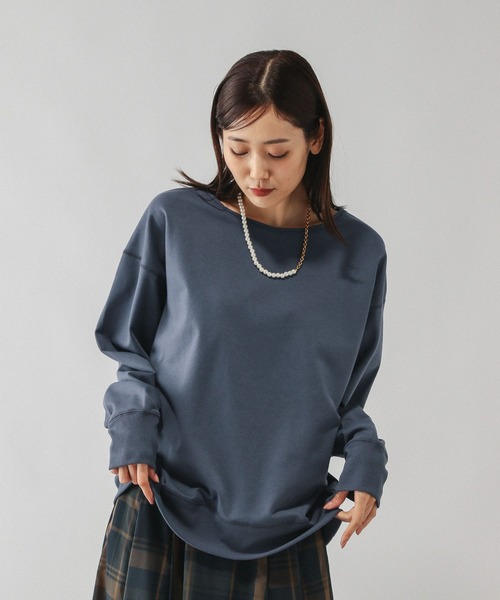 乾きやすいミニ裏毛カラープルオーバー/580946（Tシャツ