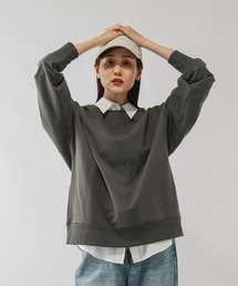 GLOBAL WORK | 乾きやすいミニ裏毛カラープルオーバー/580946(Tシャツ/カットソー)