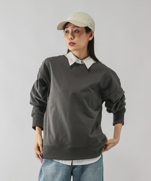 セール】乾きやすいミニ裏毛カラープルオーバー/580946（Tシャツ