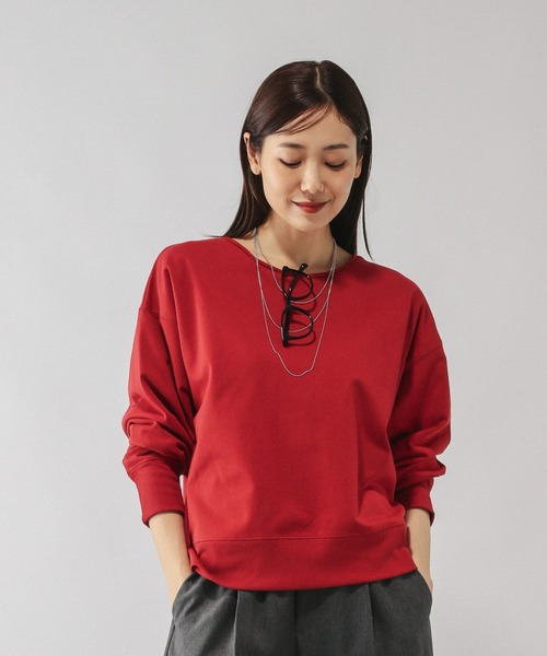 GLOBAL WORK（グローバルワーク）の「乾きやすいミニ裏毛カラープルオーバー/580946（Tシャツ/カットソー・レディース・スモークピンク/杢グレー/ブルー/ネイビー/スミクロ/レッド・REGULAR/SHORT）」の18枚目の写真