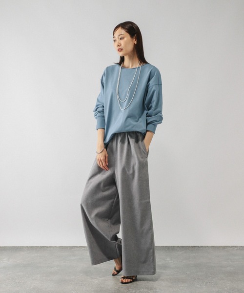 GLOBAL WORK（グローバルワーク）の「乾きやすいミニ裏毛カラープルオーバー/580946（Tシャツ/カットソー・レディース・スモークピンク/杢グレー/ブルー/ネイビー/スミクロ/レッド・REGULAR/SHORT）」の20枚目の写真