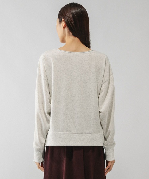 GLOBAL WORK（グローバルワーク）の「乾きやすいミニ裏毛カラープルオーバー/580946（Tシャツ/カットソー・レディース・スモークピンク/杢グレー/ブルー/ネイビー/スミクロ/レッド・REGULAR/SHORT）」の12枚目の写真