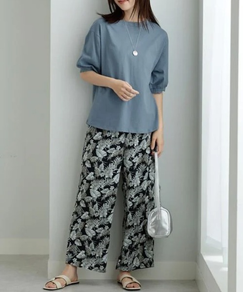 BELLUNA PLUS(ベルーナ)の「デザインリブ使いふんわり袖プルオーバー(Tシャツ/カットソー・レディース・ブルー/チャコール/ライム・MEDIUM/LARGE/X-LARGE)」の6枚目の写真