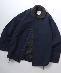 N-1 Deck Jacket/撥水 防風 ストレッチ 襟ボア デッキジャケット/中綿ジャケット/ブルゾン/レディース メンズ