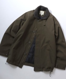 N-1 Deck Jacket/撥水 防風 ストレッチ 襟ボア デッキジャケット/中綿ジャケット/ブルゾン/レディース メンズ