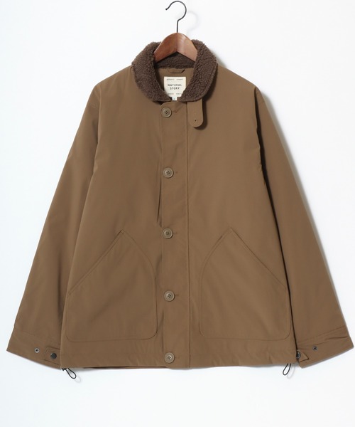 Lazar（ラザル）の「N-1 Deck Jacket/撥水 防風 ストレッチ 襟ボア デッキジャケット/中綿ジャケット/ブルゾン/レディース メンズ（ブルゾン・メンズ・カーキ/ベージュ/ネイビー・M/L/LL）」の7枚目の写真
