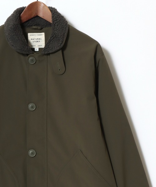 Lazar（ラザル）の「N-1 Deck Jacket/撥水 防風 ストレッチ 襟ボア デッキジャケット/中綿ジャケット/ブルゾン/レディース メンズ（ブルゾン・メンズ・カーキ/ベージュ/ネイビー・M/L/LL）」の5枚目の写真