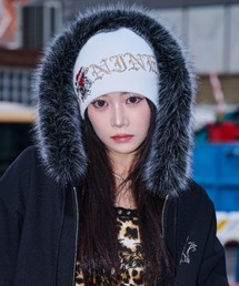 A‘gem 9（エージェムナイン）の「A'GEM/9 × .kom 『A'GEM/9/エージェムナイン』 Ed Hardy ワッチ（ニットキャップ/ビーニー）」