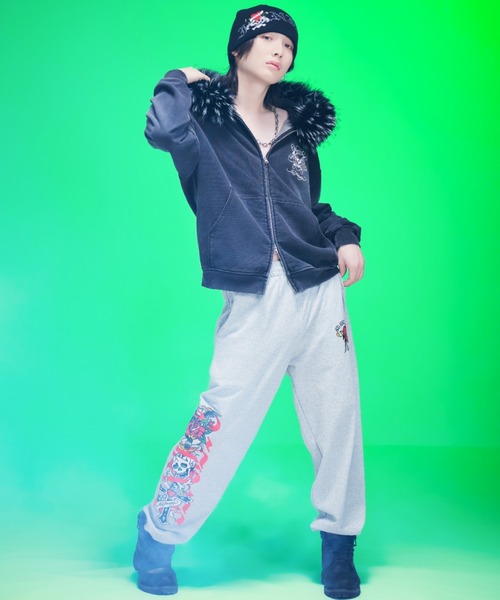 A'GEM9(エージェムナイン)の「A'GEM/9 × .kom 『A'GEM/9/エージェムナイン』 Ed Hardy ワッチ(ニットキャップ/ビーニー・メンズ・ホワイト/ブラック・FREE)」の5枚目の写真
