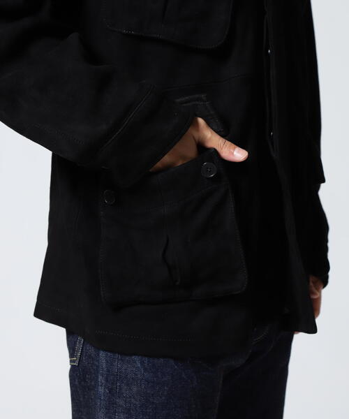 AVIREX(アヴィレックス)の「GOAT SUEDE JUNGLE FATIGUE JACKET / ゴートスウェード ジャングルファティーグジャケット / AVIREX / アヴィレックス(ミリタリージャケット・メンズ・ブラック/ブラウン・XX-LARGE/X-LARGE/LARGE/MEDIUM)」の8枚目の写真