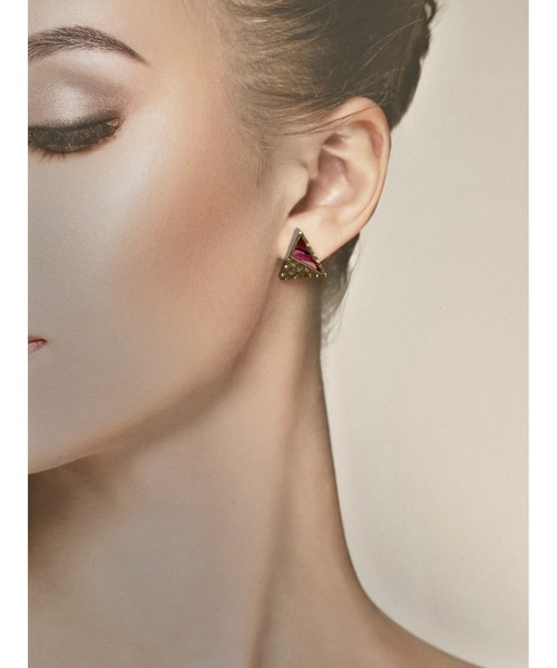 tone(トーン)の「【零-Rei-】瞬きシリーズ ハーフメタルピアス(MA)(ピアス(両耳用)・レディース・グリーン系その他/パープル/ピンク/レッド/ブルー・FREE)」の6枚目の写真
