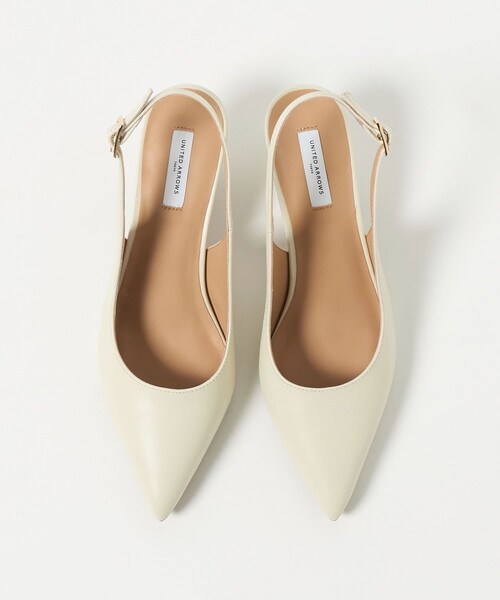 UNITED ARROWS(ユナイテッドアローズ)の「ポインテッドトゥ スリングバック パンプス(パンプス・レディース・オフホワイト/その他1・36/38/37h/36h/35h/37/35)」の8枚目の写真