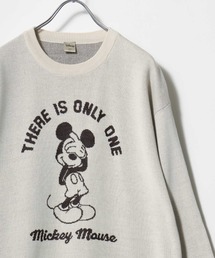 Disney（ディズニー）の「2025AW Disney/ディズニー オーバーサイズ ミッキー カスレプリント/ジャガード刺繍ニット レディース メンズ（ニット/セーター）」