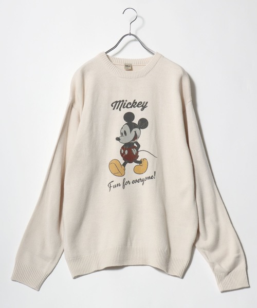 Disney(ディズニー)の「Disney/ディズニー オーバーサイズ ミッキー カスレプリント/ジャガード刺繍ニット レディース メンズ(ニット/セーター・レディース・ベージュ系その他2/ベージュ系その他/ホワイト系その他/ブルー系その他3/ブルー系その他2/サックスブルー/アイボリー/グリーン系その他/ネイビー/スミクロ/ブラック系その他/オフホワイト・M/LL/L)」の16枚目の写真