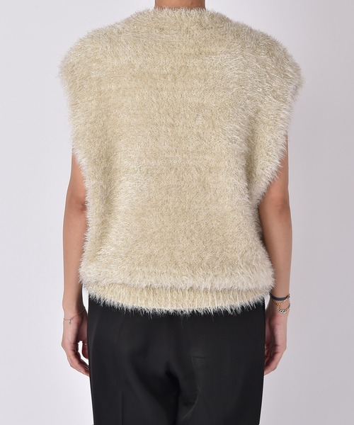 AKTE(アクテ)の「Vネックラメシャギーニットベスト(ベスト・レディース・ベージュ系/グレー系・FREE)」の12枚目の写真