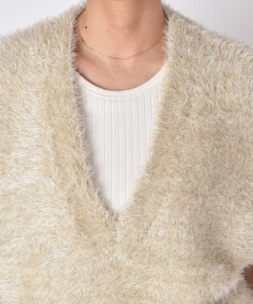 AKTE(アクテ)の「Vネックラメシャギーニットベスト(ベスト・レディース・ベージュ系/グレー系・FREE)」の13枚目の写真