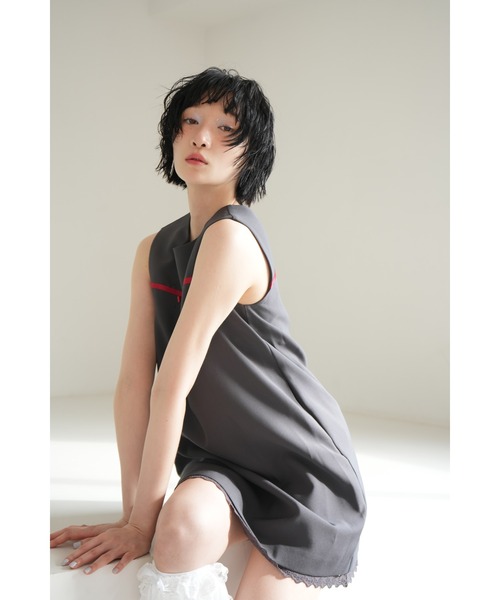 sismetry(シスメトリー)の「【SISMETRY】2wayボックスミニドレス(MA)(ワンピース・レディース・サックスブルー/グレー・FREE)」の21枚目の写真
