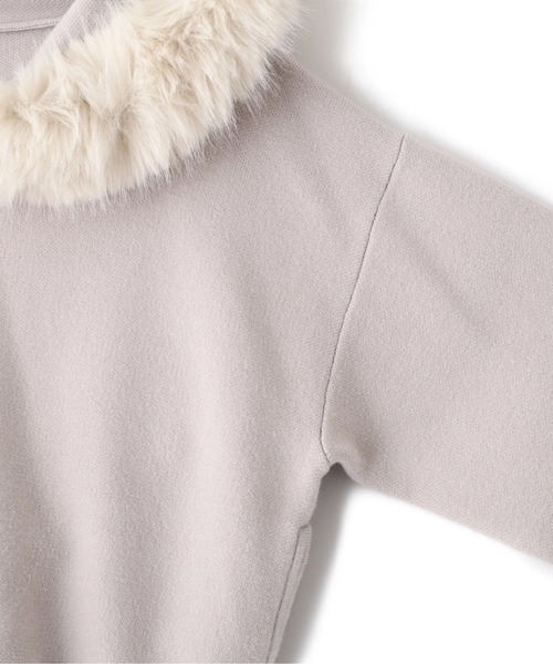 JILL by JILL STUART(ジルバイジルスチュアート)の「◇フェイクファー付きニットパーカー(ニット/セーター・レディース・グリーン/ホワイト/グレー・FREE)」の5枚目の写真
