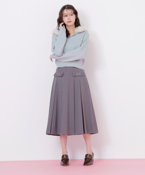 JILL by JILL STUART(ジルバイジルスチュアート)の「◇フェイクファー付きニットパーカー(ニット/セーター・レディース・グリーン/ホワイト/グレー・FREE)」の11枚目の写真