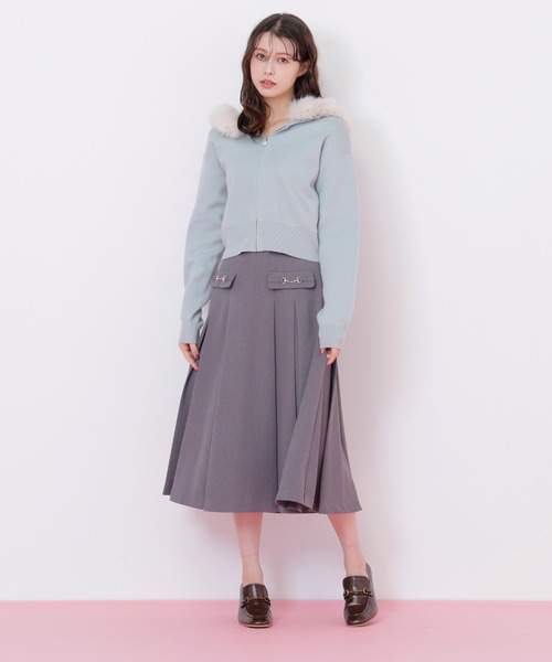 JILL by JILL STUART(ジルバイジルスチュアート)の「◇フェイクファー付きニットパーカー(ニット/セーター・レディース・グリーン/ホワイト/グレー・FREE)」の12枚目の写真