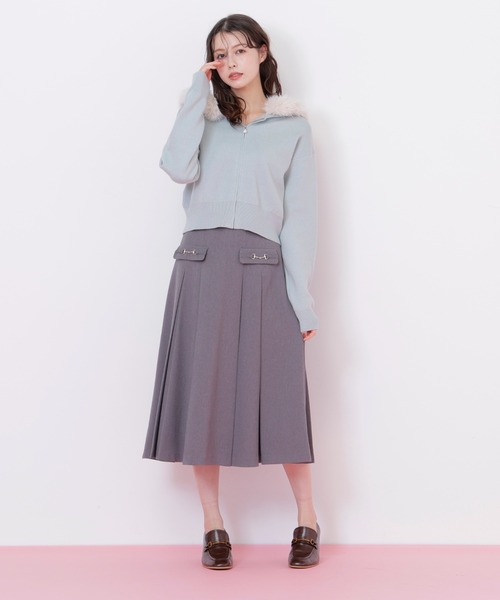 JILL by JILL STUART(ジルバイジルスチュアート)の「◇フェイクファー付きニットパーカー(ニット/セーター・レディース・グリーン/ホワイト/グレー・FREE)」の13枚目の写真