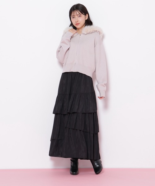 JILL by JILL STUART(ジルバイジルスチュアート)の「◇フェイクファー付きニットパーカー(ニット/セーター・レディース・グリーン/ホワイト/グレー・FREE)」の20枚目の写真