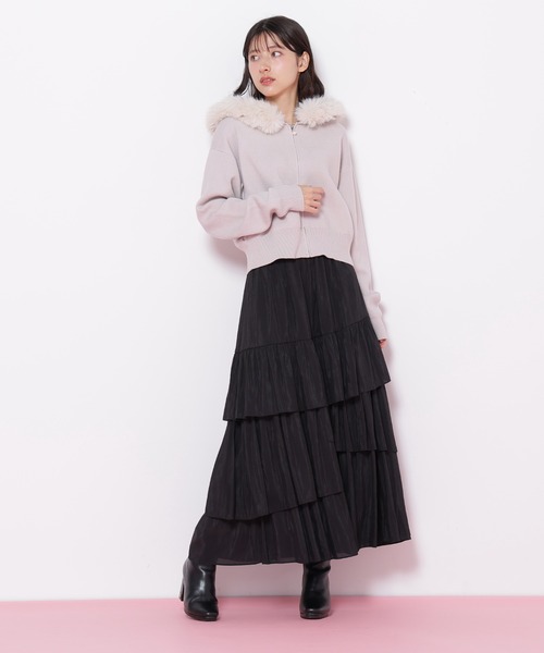 JILL by JILL STUART(ジルバイジルスチュアート)の「◇フェイクファー付きニットパーカー(ニット/セーター・レディース・グリーン/ホワイト/グレー・FREE)」の22枚目の写真