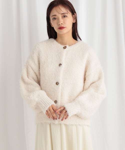 mysty woman(ミスティウーマン)の「2WAYラメシャギーカーディガン 575280(カーディガン/ボレロ・レディース・ベージュ/オフホワイト/ブルー・FREE)」の2枚目の写真
