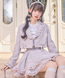 【みっちゃん】極美品✨スーパービューティー　ロングコート　ファー　ビジュー RUIRUE BOUTIQUE ダッフルコート コート ウール100