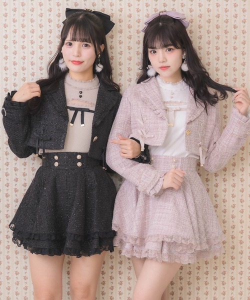 ROJITA（ロジータ）の「サイドレースアップショートジャケット（その他アウター・レディース・ネイビー/ピンク/ブラック・FREE）」の9枚目の写真