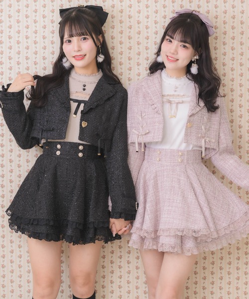 ROJITA（ロジータ）の「サイドレースアップショートジャケット（その他アウター・レディース・ネイビー/ピンク/ブラック・FREE）」の11枚目の写真