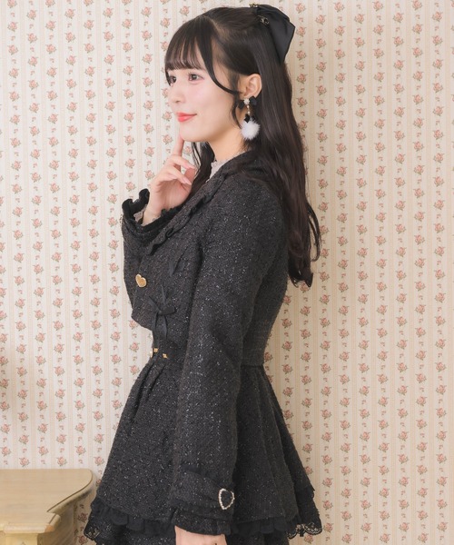 ROJITA（ロジータ）の「サイドレースアップショートジャケット（その他アウター・レディース・ネイビー/ピンク/ブラック・FREE）」の6枚目の写真