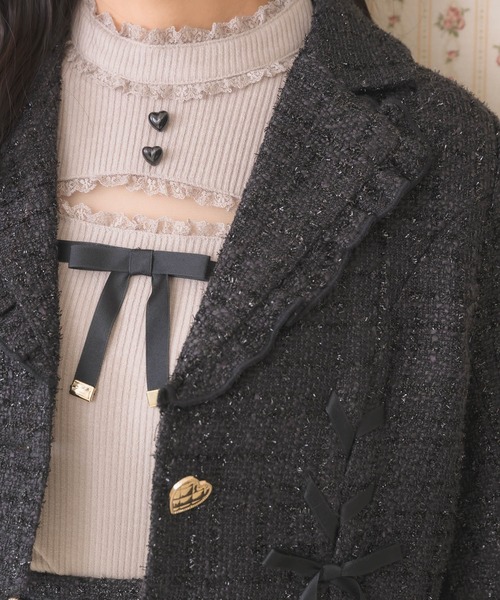 ROJITA（ロジータ）の「サイドレースアップショートジャケット（その他アウター・レディース・ネイビー/ピンク/ブラック・FREE）」の14枚目の写真