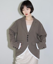 leimn（レイムン）の「裾カーブレイヤード風オーバーサイズテーラードジャケット（テーラードジャケット）」