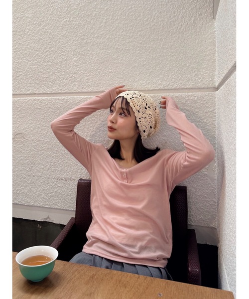 JUMELLE(ジュメロ)の「かぎ編みワッチ(ニットキャップ/ビーニー・レディース・ベージュ・FREE)」の15枚目の写真