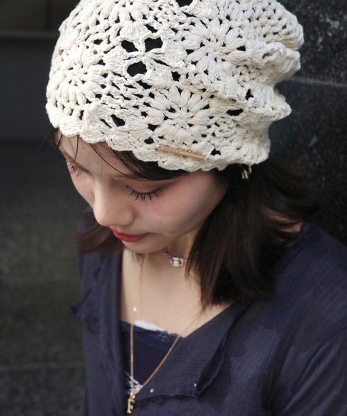 JUMELLE(ジュメロ)の「かぎ編みワッチ(ニットキャップ/ビーニー・レディース・ベージュ・FREE)」の20枚目の写真
