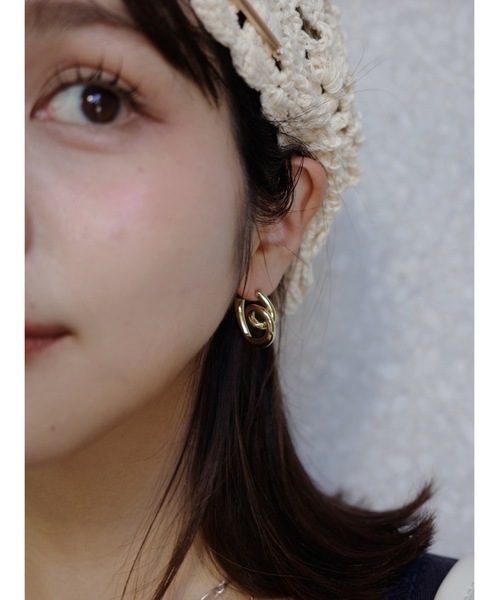 JUMELLE(ジュメロ)の「かぎ編みワッチ(ニットキャップ/ビーニー・レディース・ベージュ・FREE)」の2枚目の写真