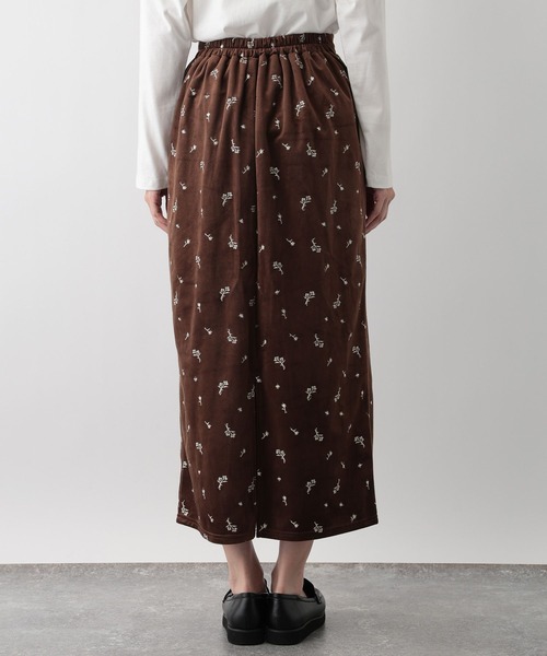 FOUND GOOD(ファウンドグッド)の「ベロア刺繍タイトスカート(スカート・レディース・ブラウン系5/ブラック・L/M/S)」の13枚目の写真