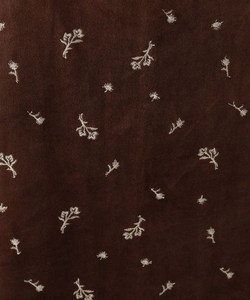 FOUND GOOD（ファウンドグッド）の「ベロア刺繍タイトスカート（スカート・レディース・ブラウン系5/ブラック・L/M/S）」の20枚目の写真