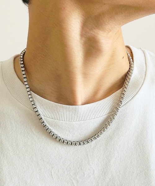 セール】CZダイヤ 3mm 4mm テニス チェーン ネックレス ジルコニア