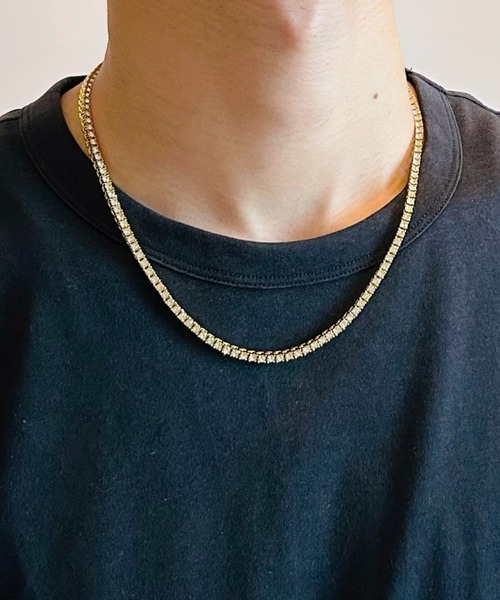 セール】CZダイヤ 3mm 4mm テニス チェーン ネックレス ジルコニア