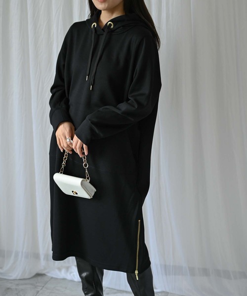 ダンボールニットワンピース（フーディーワンピース）（ワンピース