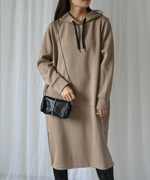 ダンボールニットワンピース（フーディーワンピース）（ワンピース