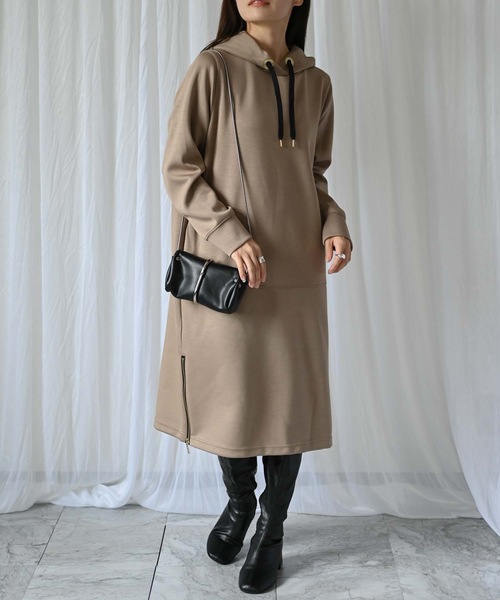 ダンボールニットワンピース（フーディーワンピース）（ワンピース